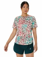 Asics Damen Laufshirt Road All Over Print SS Top Asics Damen Laufshirt Road All Over Print SS Top