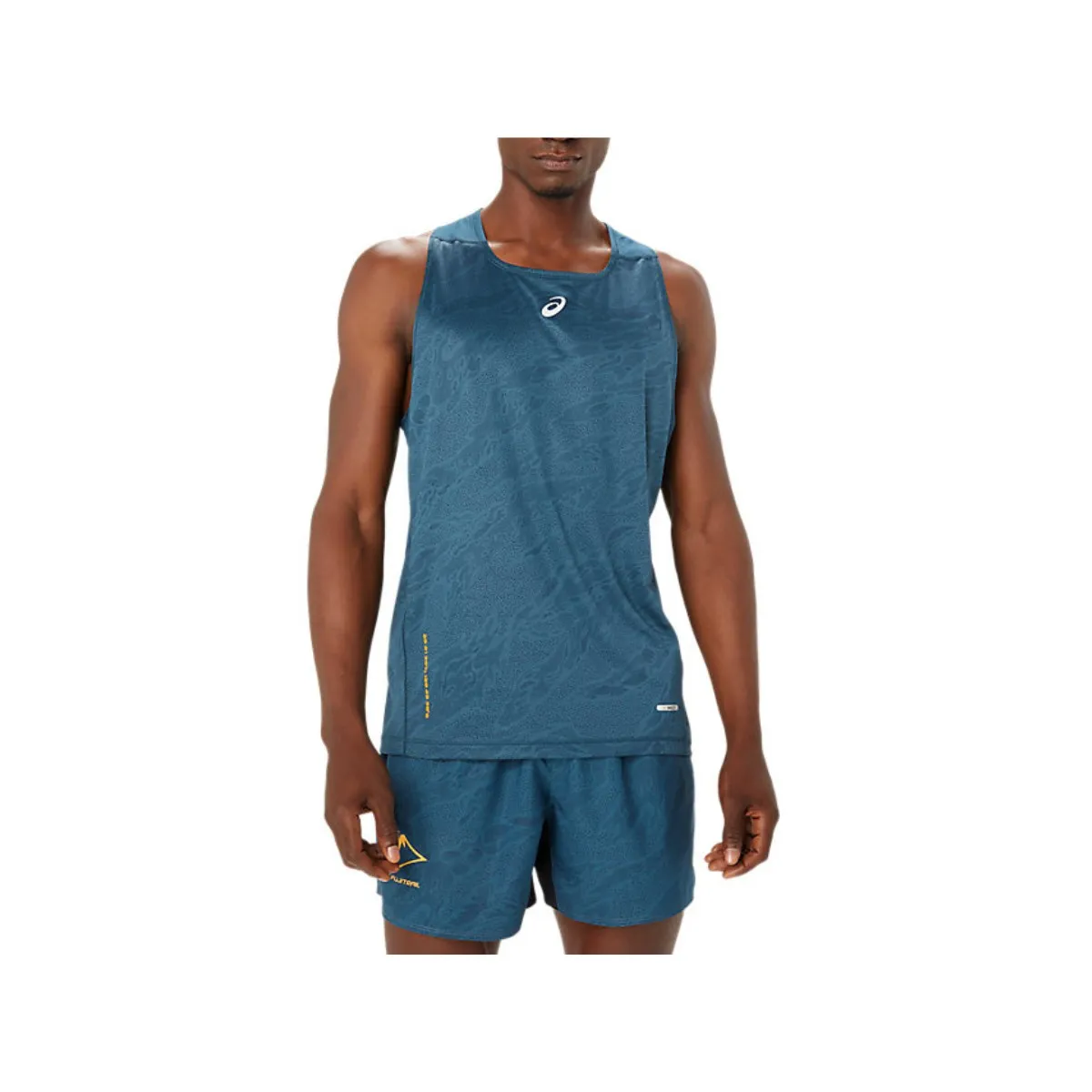 Asics Fujitrail Singlet ärmelloses Shirt, Blaues