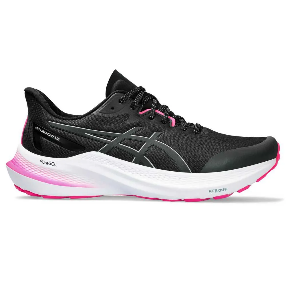 Asics Gt-2000 12 Lite-show Laufschuhe female, Black / pure silver Asics Gt-2000 12 Lite-show Laufschuhe female, Black / pure silver