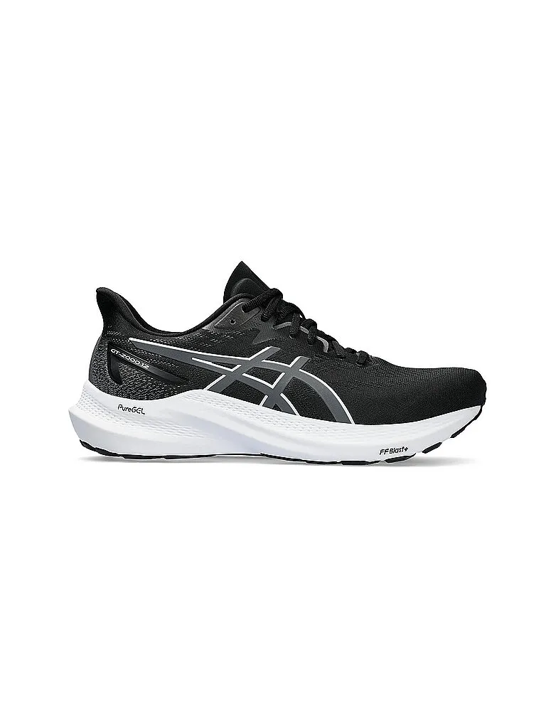 Asics Herren Laufschuhe GT-2000 12 Wide, Schwarz Asics Herren Laufschuhe GT-2000 12 Wide, Schwarz