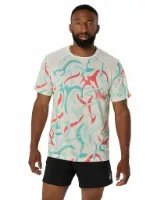 Asics Herren Laufshirt Road All Over Print SS Top Asics Herren Laufshirt Road All Over Print SS Top