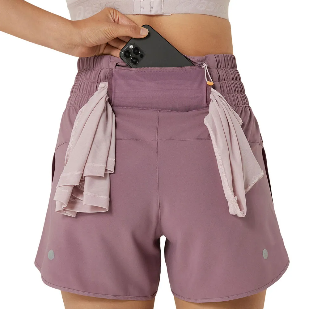 Asics Nagino 4inch Run Kurze Hose female, Dusty mauve Asics Nagino 4inch Run Kurze Hose female, Dusty mauve
