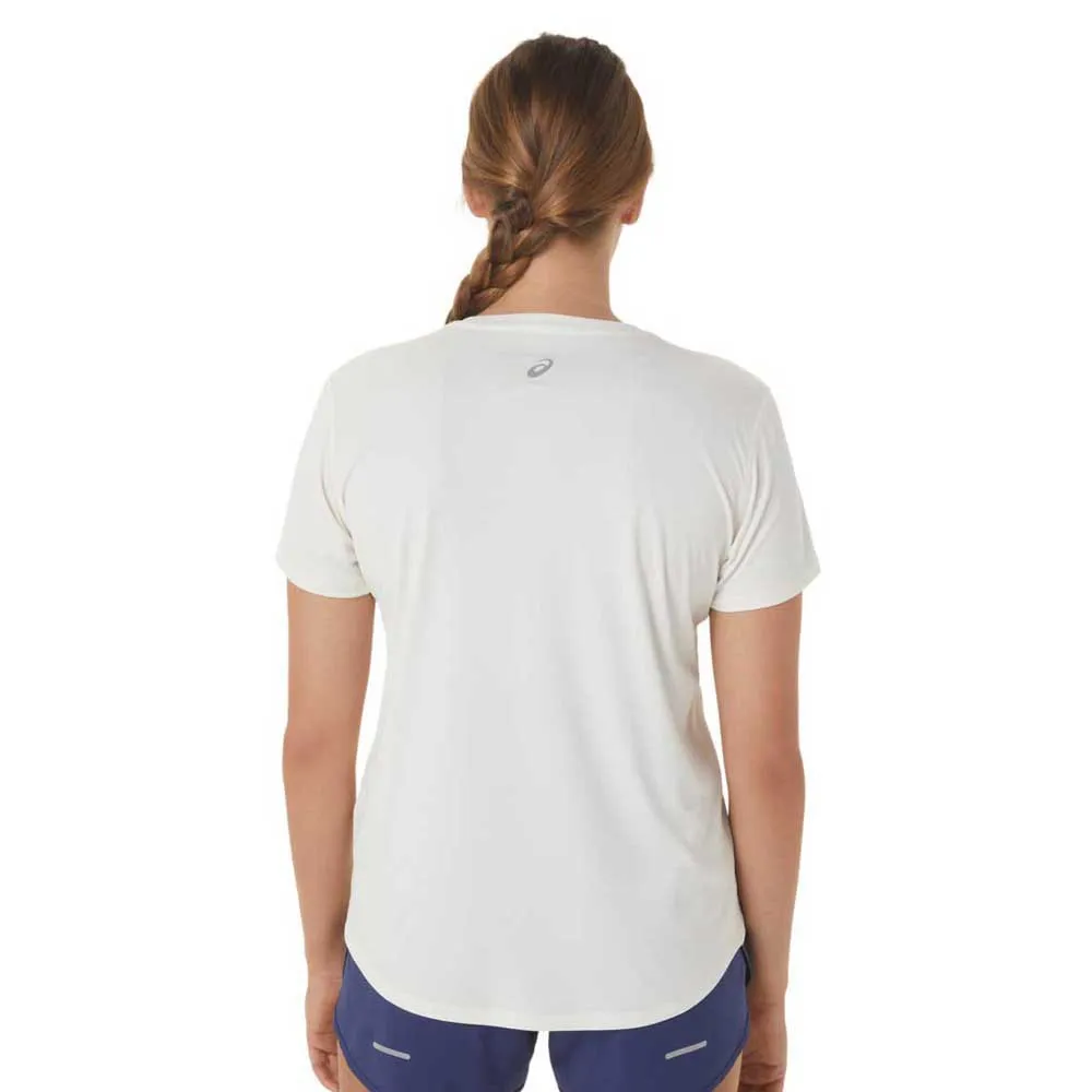 Asics Nagino Graphic Run Kurzarm-t-shirt female, Cream