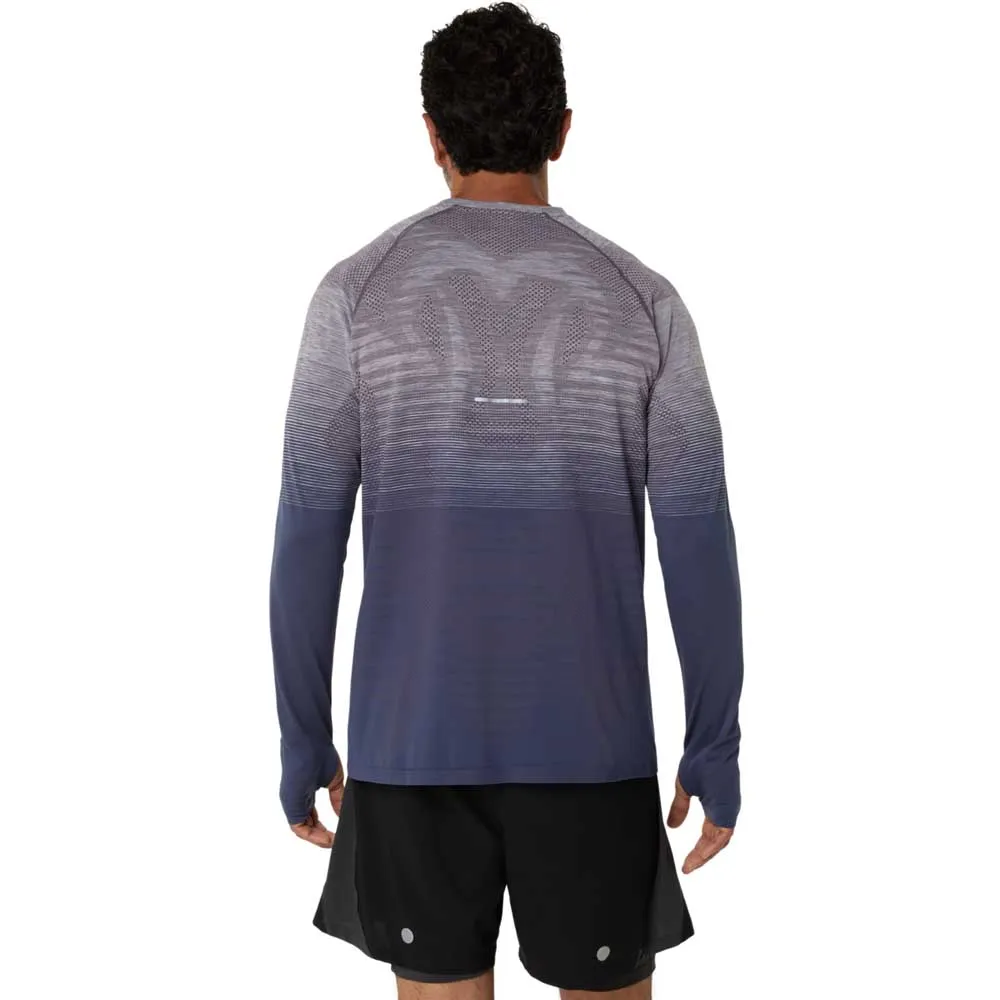 Asics Nahtlos Langarm-t-shirt male, Lavender grey / indigo fog