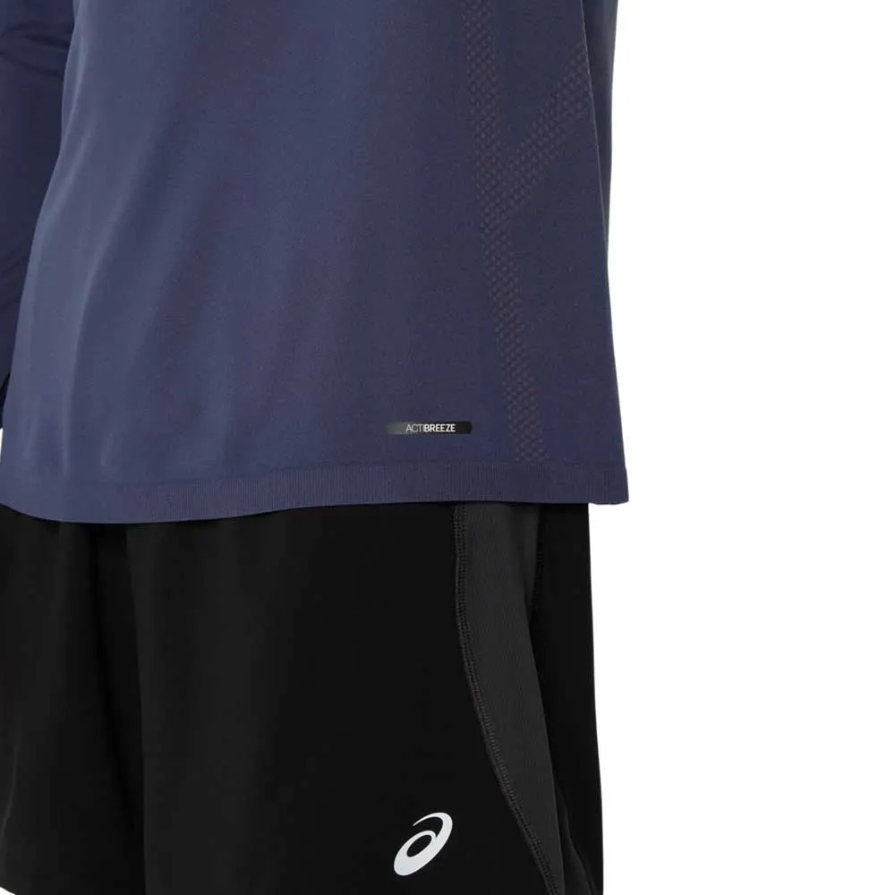 Asics Nahtlos Langarm-t-shirt male, Lavender grey / indigo fog