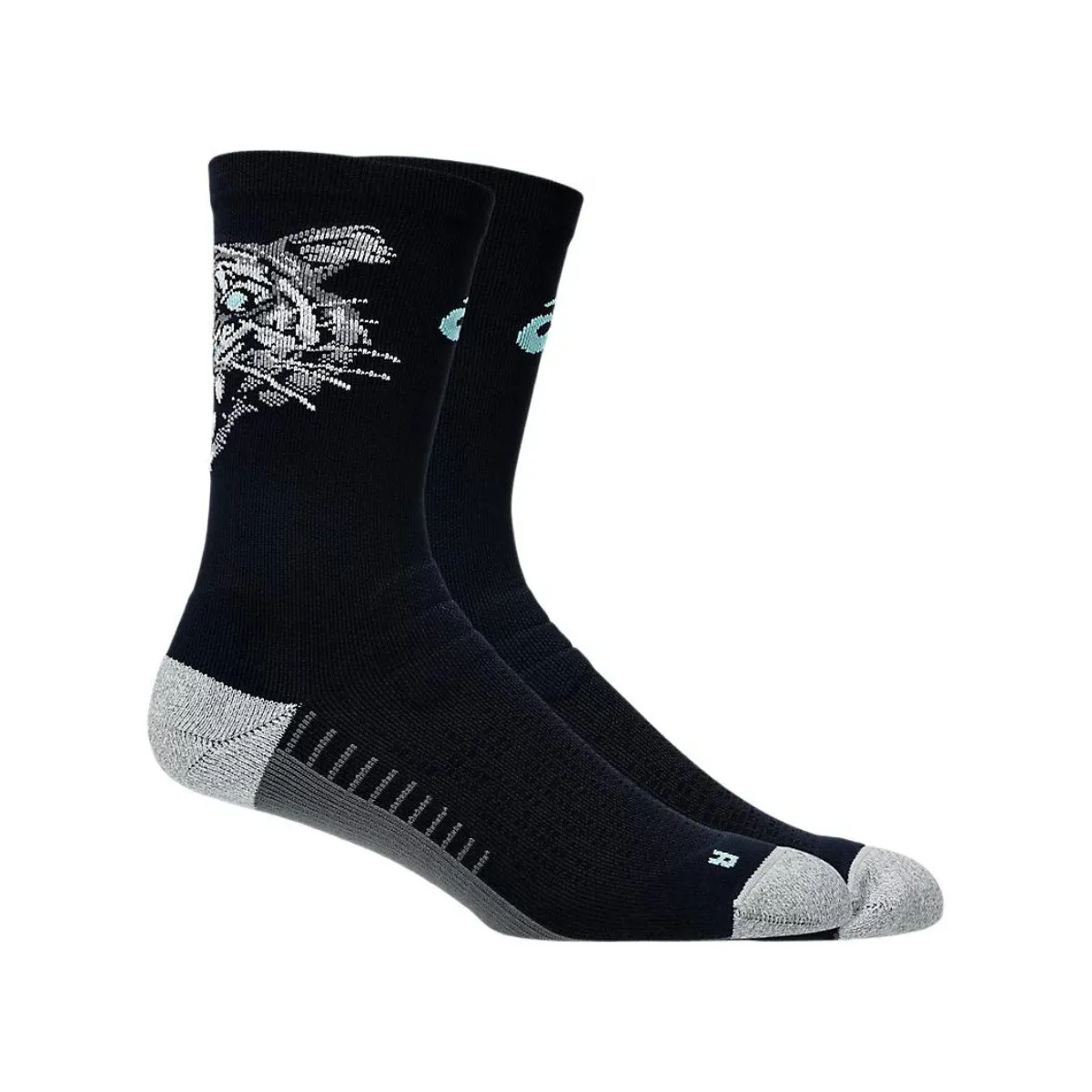 Asics Performance Run Crew Socken, Schwarz blau Asics Performance Run Crew Socken, Schwarz blau