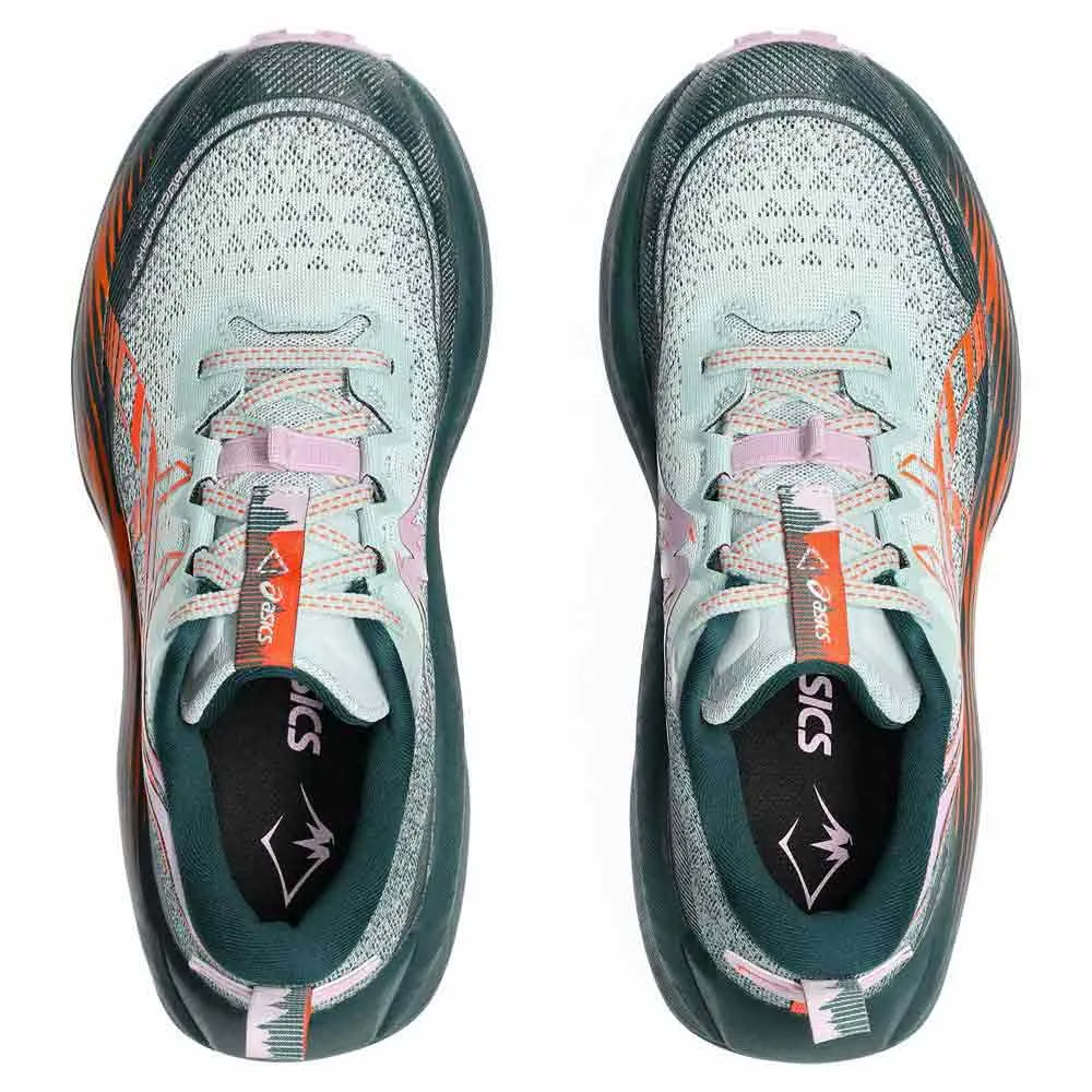 Asics Trabuco Max 4 Trailrunning-schuhe Refurbished female, Cold moss / nova orange