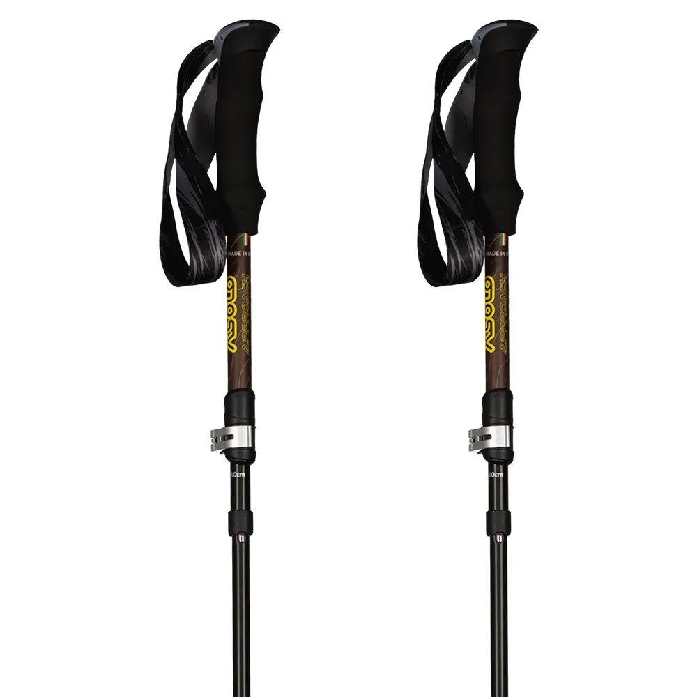 Asolo Approach Dlx Stöcke, Black / grey, 110-130cm