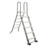 Astral Aisi-Ø43 Sicherheitsleitersprossen Mit Plattform Für Aufstellbecken 2x3 304l 1m, Inox, One Size