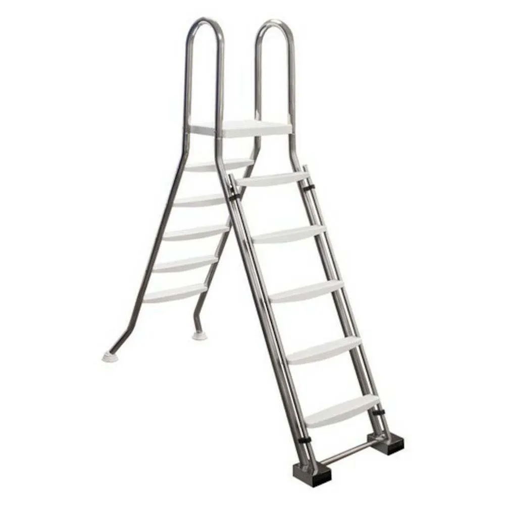 Astral Aisi-Ø43 Sicherheitsleitersprossen Mit Plattform Für Aufstellbecken 2x3 304l 1m, Inox, One Size Astral Aisi-Ø43 Sicherheitsleitersprossen Mit Plattform Für Aufstellbecken 2x3 304l 1m, Inox, One Size