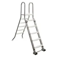 Astral Aisi-Ø43 Sicherheitsleitersprossen Mit Plattform Für Aufstellbecken 2x3 304l 1m unisex