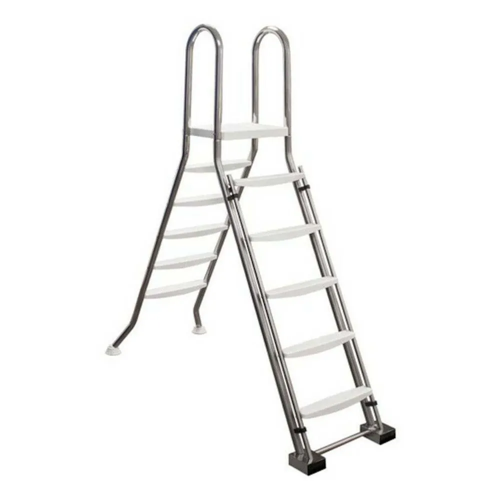 Astral Aisi-Ø43 Sicherheitsleitersprossen Mit Plattform Für Aufstellbecken 2x5 304l 1.5m, Inox, One Size Astral Aisi-Ø43 Sicherheitsleitersprossen Mit Plattform Für Aufstellbecken 2x5 304l 1.5m, Inox, One Size