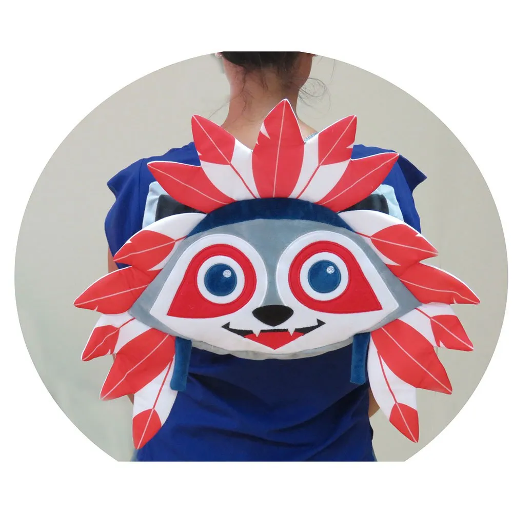 Atlet Indi Plush Rucksack, Red / white Atlet Indi Plush Rucksack, Red / white