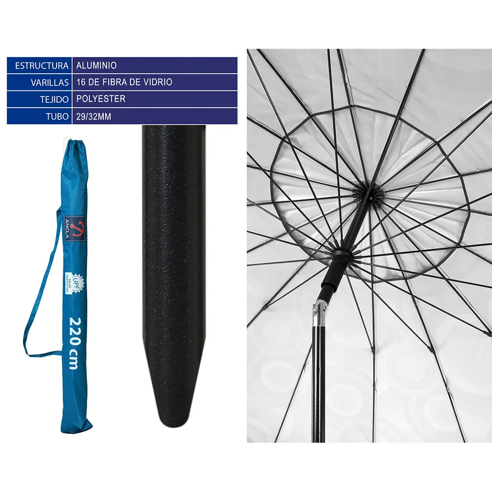 Atosa 29/32 Mm Orientable Oxford Aluminium Sonnenschirm 29/32 Mm 220 Cm, Multicolor, One Size Atosa 29/32 Mm Orientable Oxford Aluminium Sonnenschirm 29/32 Mm 220 Cm, Multicolor, One Size