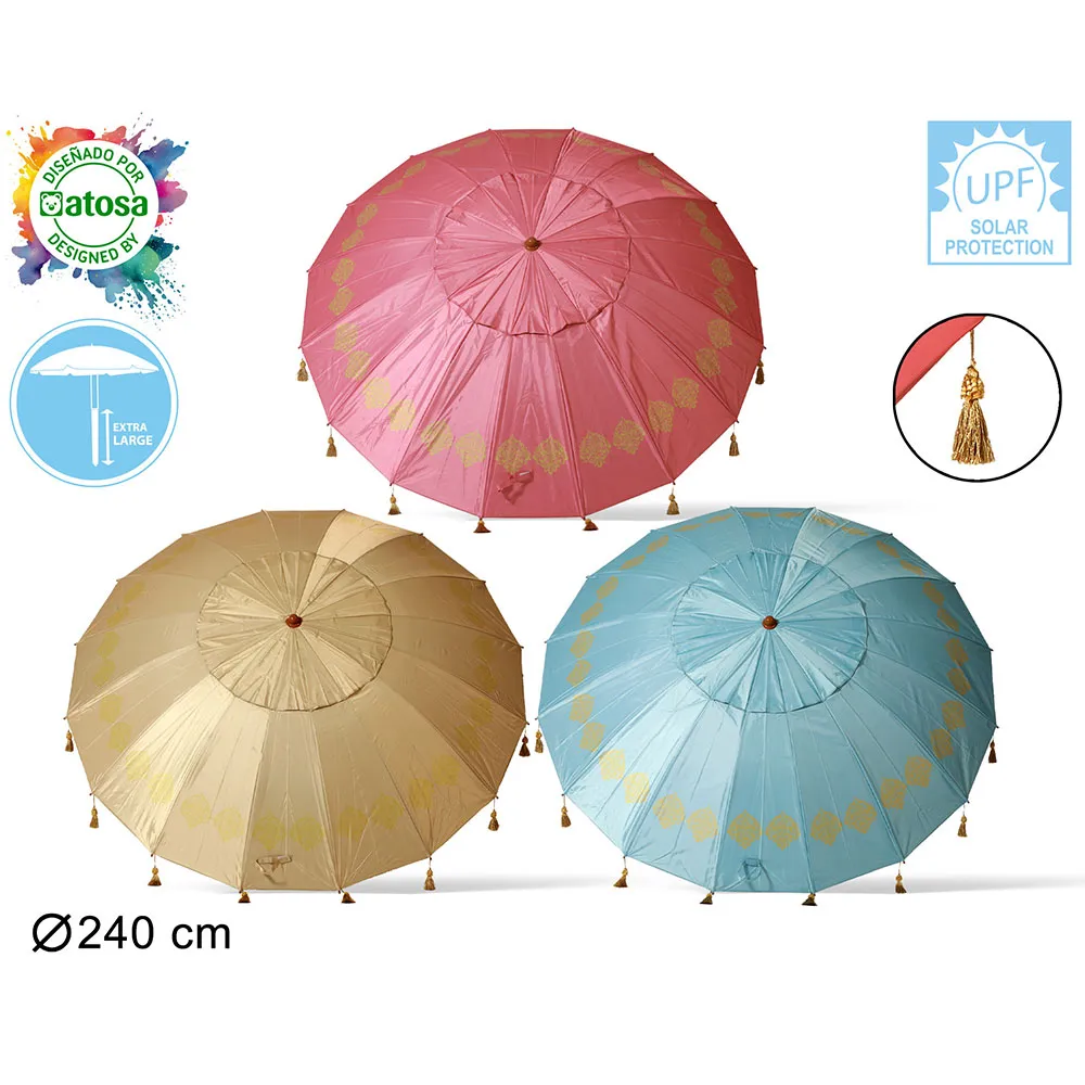 Atosa Ausrichtbare Orxford Aluminiumfransen 3 Verschiedene Sonnenschirme 29/32 Mm 240 Cm, Multicolor, One Size Atosa Ausrichtbare Orxford Aluminiumfransen 3 Verschiedene Sonnenschirme 29/32 Mm 240 Cm, Multicolor, One Size