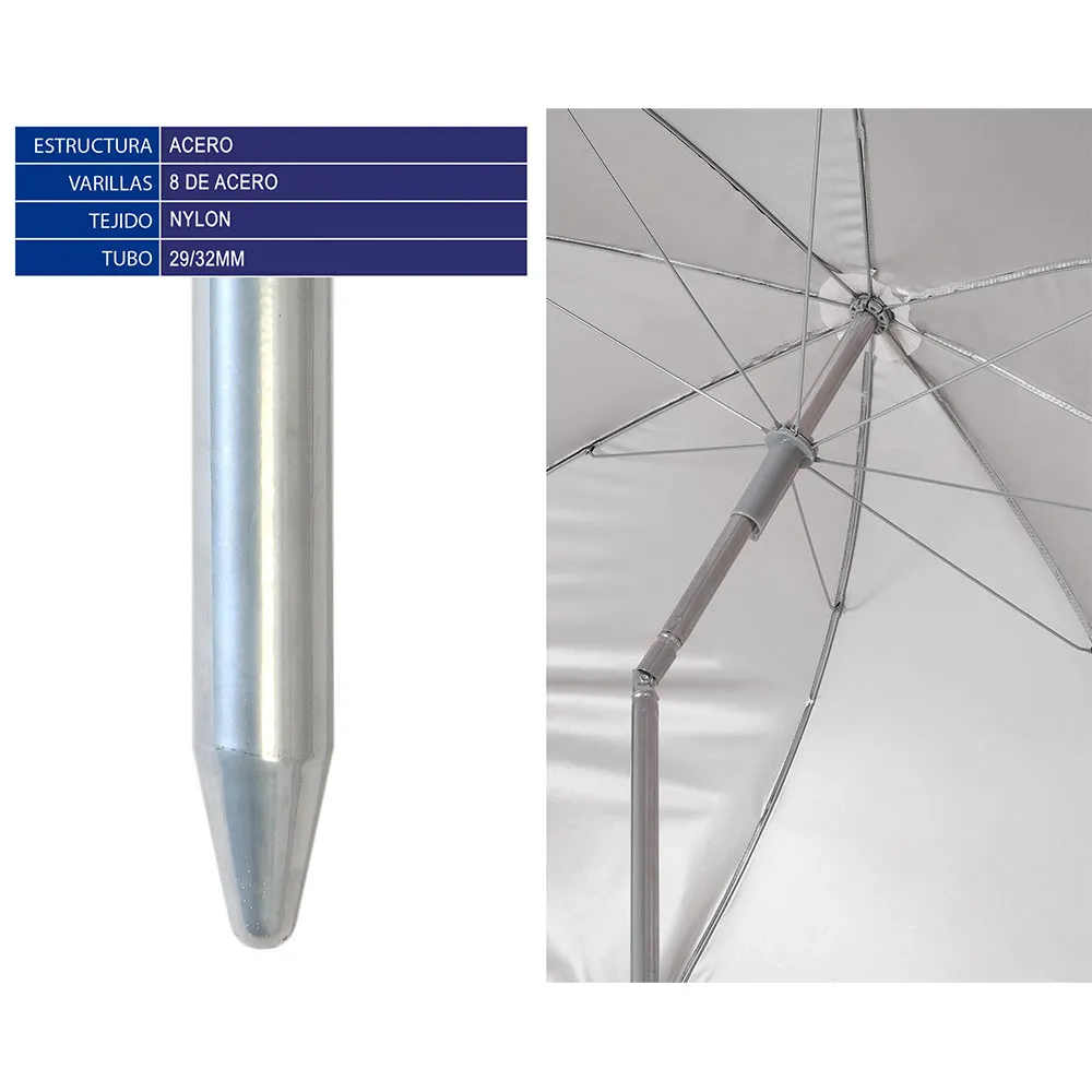 Atosa Nylon Ausrichtbarer Sonnenschirm Aus Metall Upf 3 Verschiedene Farben 29/32 Mm 240 Cm, Multicolor, One Size Atosa Nylon Ausrichtbarer Sonnenschirm Aus Metall Upf 3 Verschiedene Farben 29/32 Mm 240 Cm, Multicolor, One Size