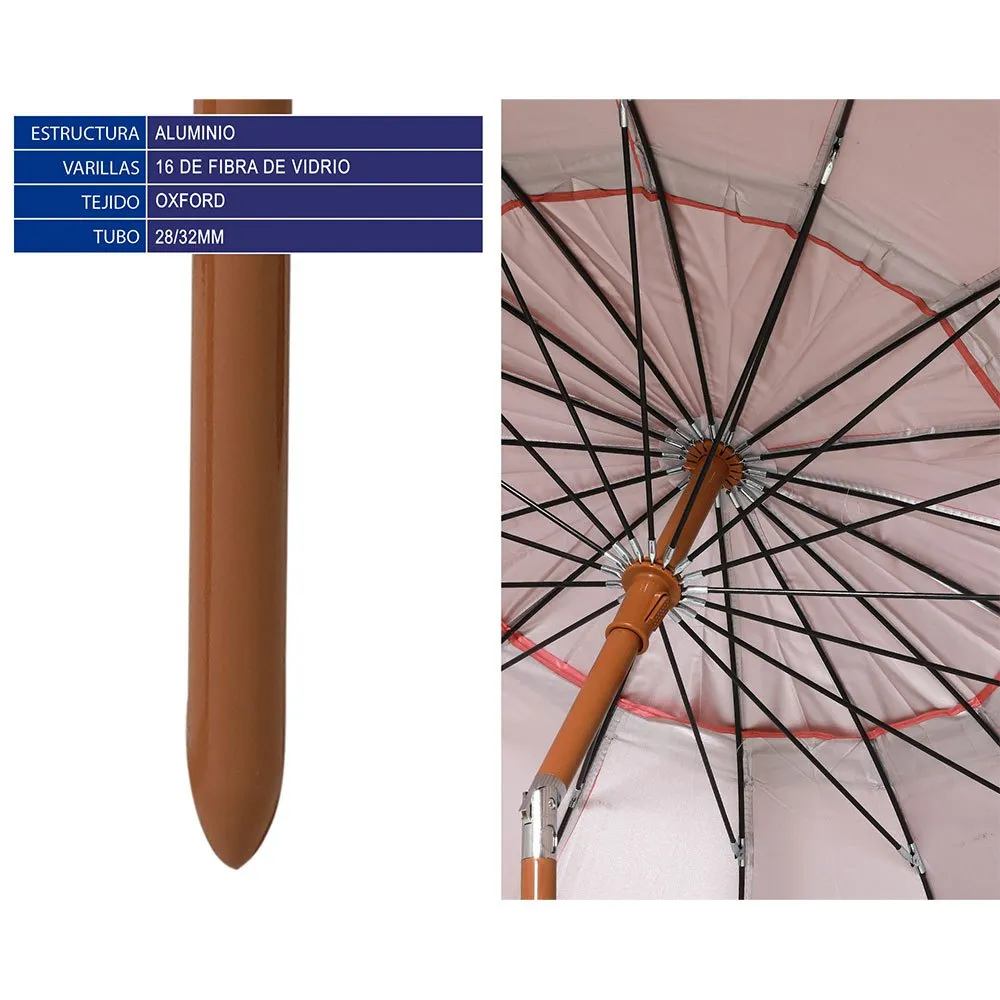 Atosa Sonnenschirm Für Den Strand 220 Cm Refurbished unisex, Pink, One Size