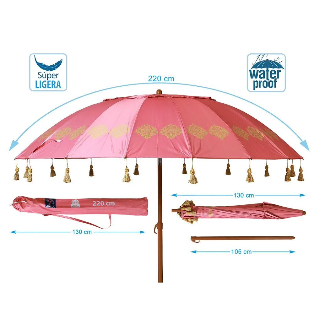 Atosa Sonnenschirm Für Den Strand 220 Cm Refurbished unisex, Pink, One Size