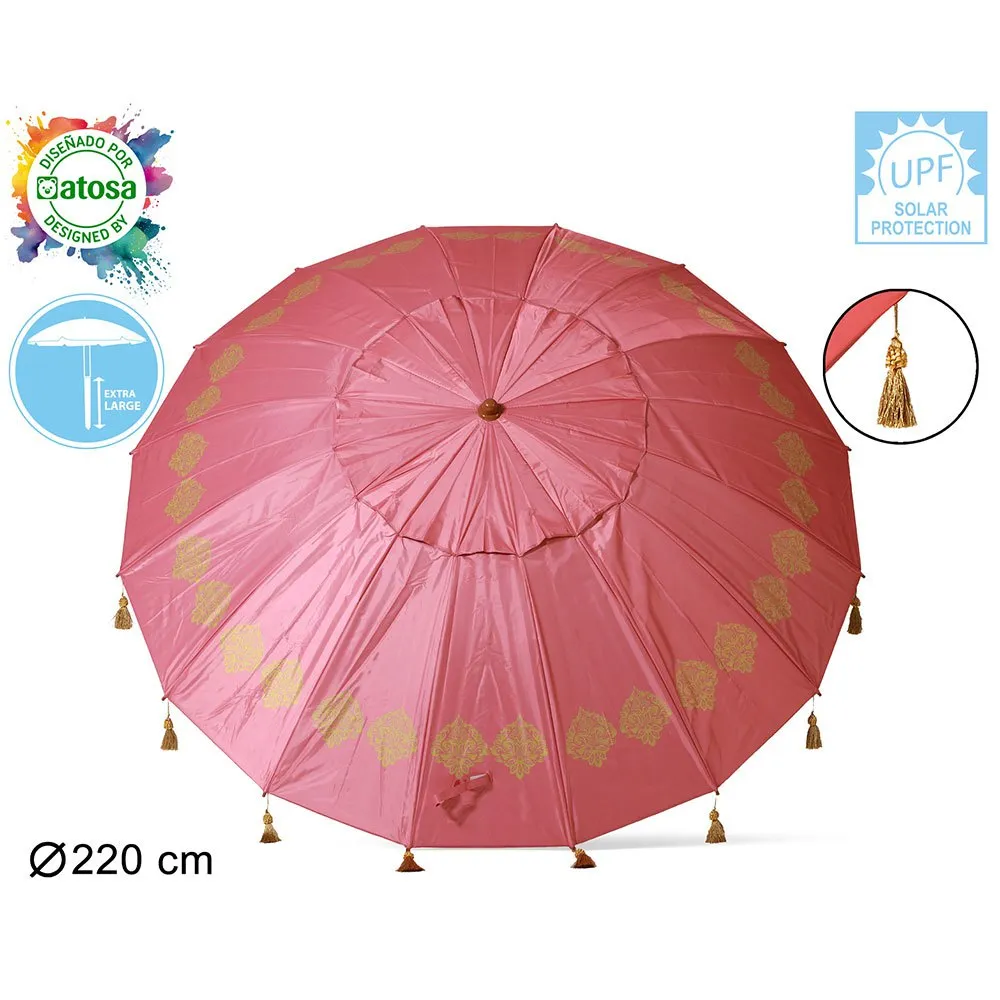 Atosa Sonnenschirm Für Den Strand 220 Cm Refurbished unisex, Pink, One Size