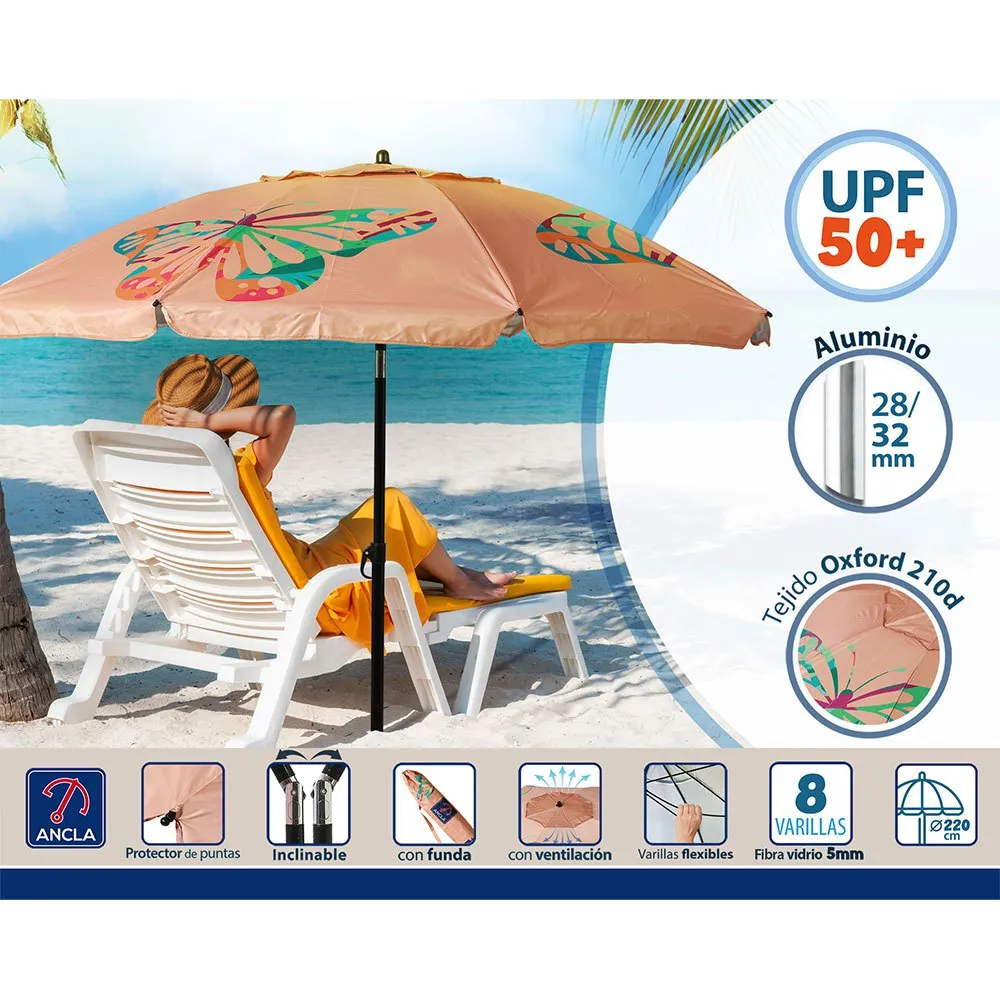 Atosa Sonnenschirm Für Den Strand 220 Cm unisex Atosa Sonnenschirm Für Den Strand 220 Cm unisex