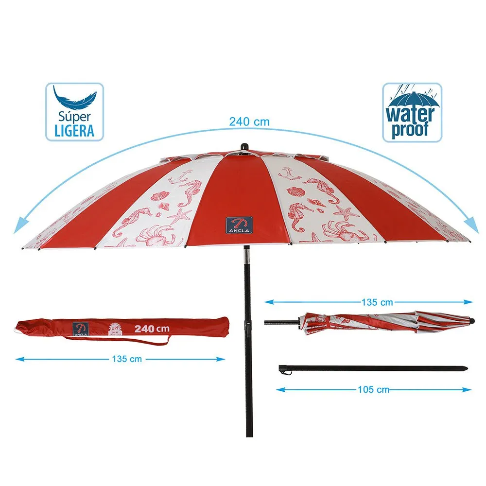 Atosa Sonnenschirm Für Den Strand 240 Cm Atosa Sonnenschirm Für Den Strand 240 Cm