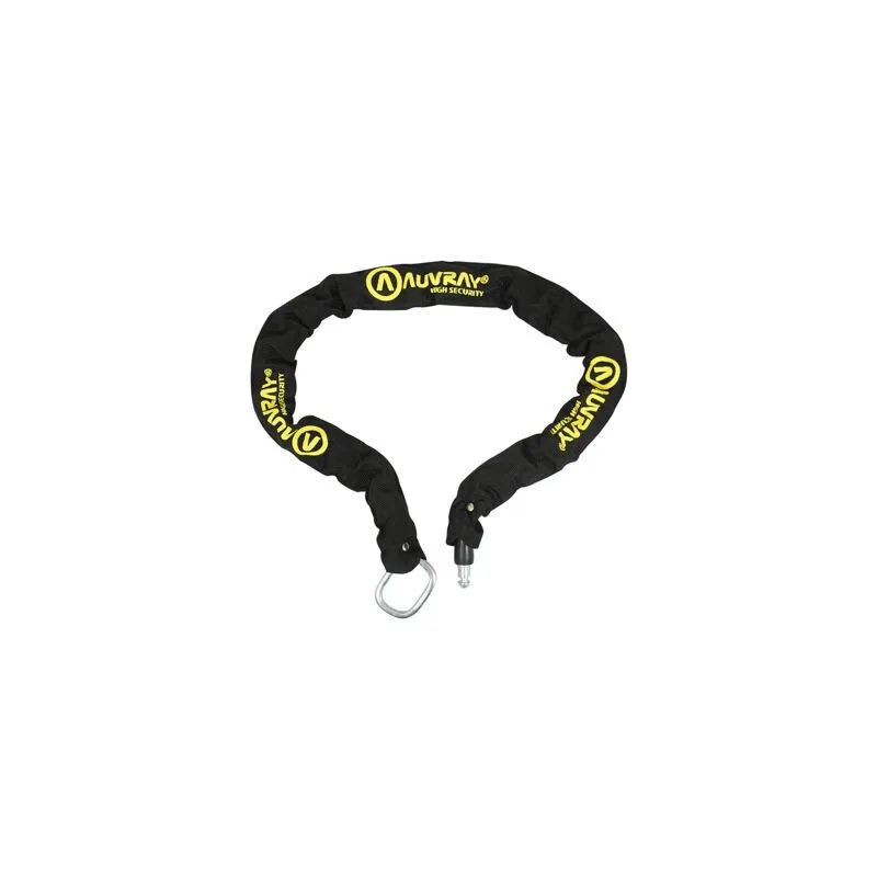 AUVRAY Fahrradkettenschloss mit Schnalle für Hufeisen (kompatibel mit Hufeisen 168946) Plug Unisex, grau, 0.90m x 5.5mm