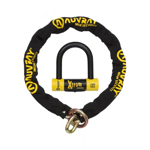 AUVRAY Kettenschloss-Set Lasso Xtrem Medium Unisex, schwarz, 13.5mm x 18mm