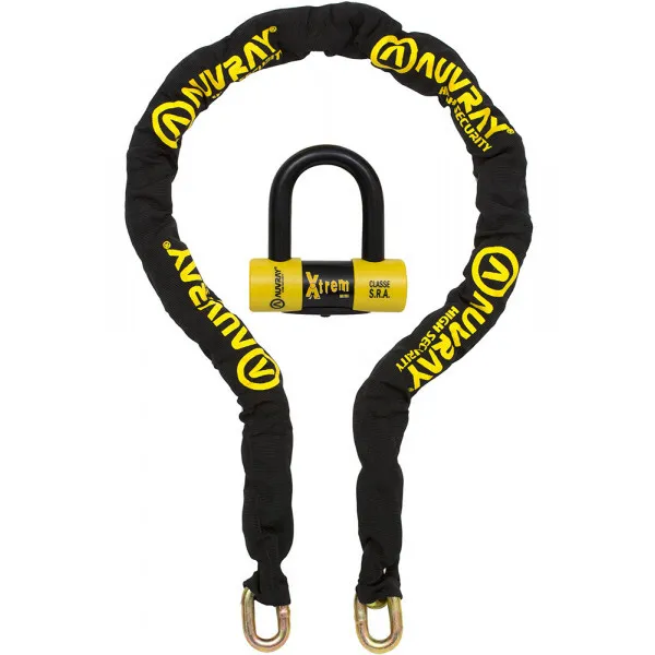 AUVRAY Kettenschloss-Set Xtrem Unisex, schwarz, 13.5mm x 16mm