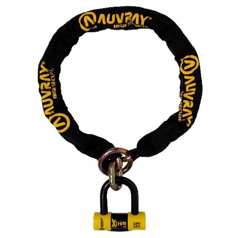 AUVRAY Xtrem 100 Sra Loop Disc Kettenschloss, Black / yellow, One Size AUVRAY Xtrem 100 Sra Loop Disc Kettenschloss, Black / yellow, One Size