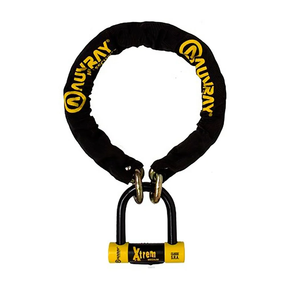 AUVRAY Xtrem Kettenschloss, Black / yellow, 100cm