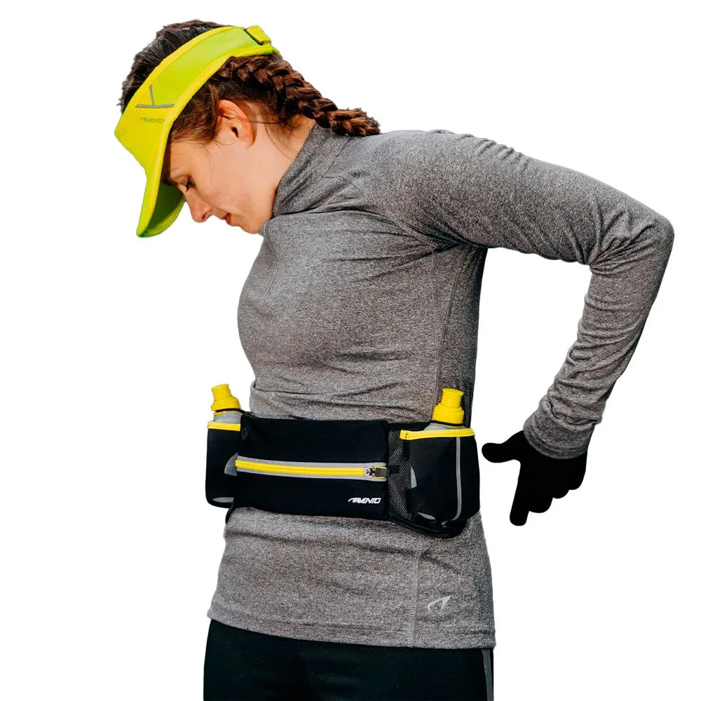 Avento Addy Sportgürtel, Grey / fluorescent pink, One Size