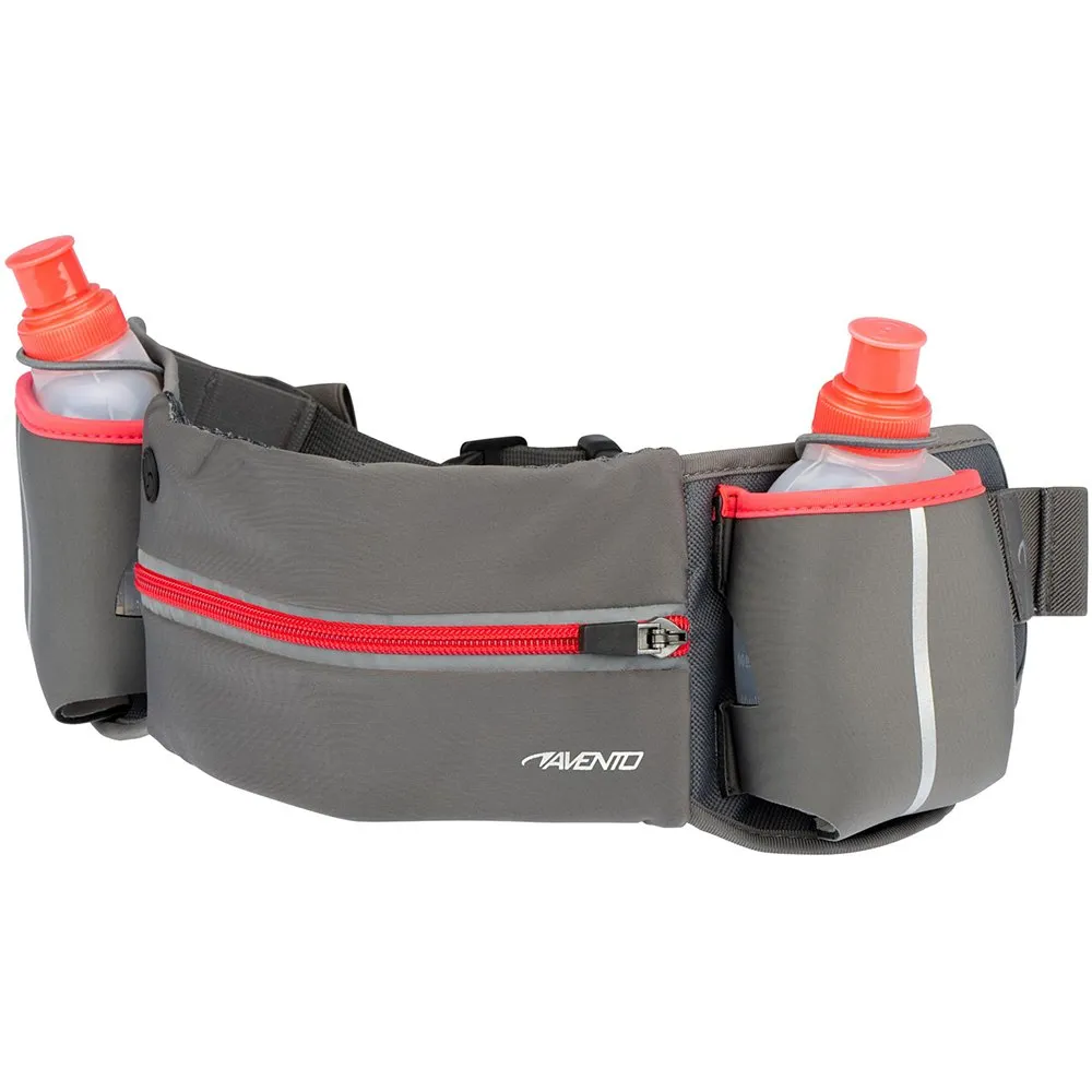 Avento Addy Sportgürtel, Grey / fluorescent pink, One Size