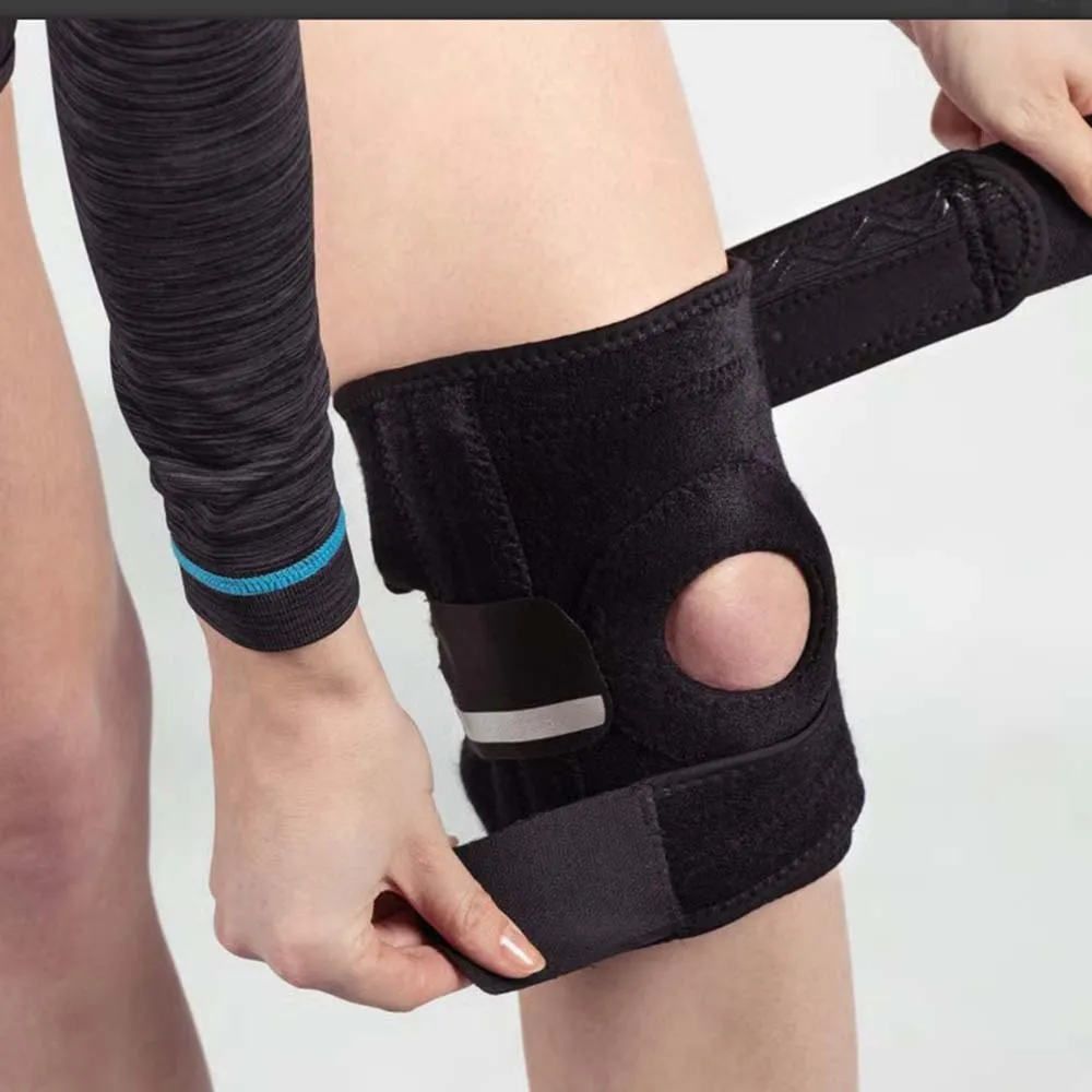 Avento Adjustable Kniebandage, Black, One Size Avento Adjustable Kniebandage, Black, One Size