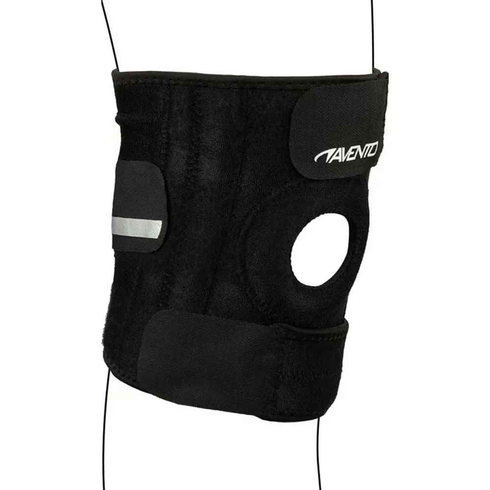 Avento Adjustable Kniebandage, Black, One Size Avento Adjustable Kniebandage, Black, One Size