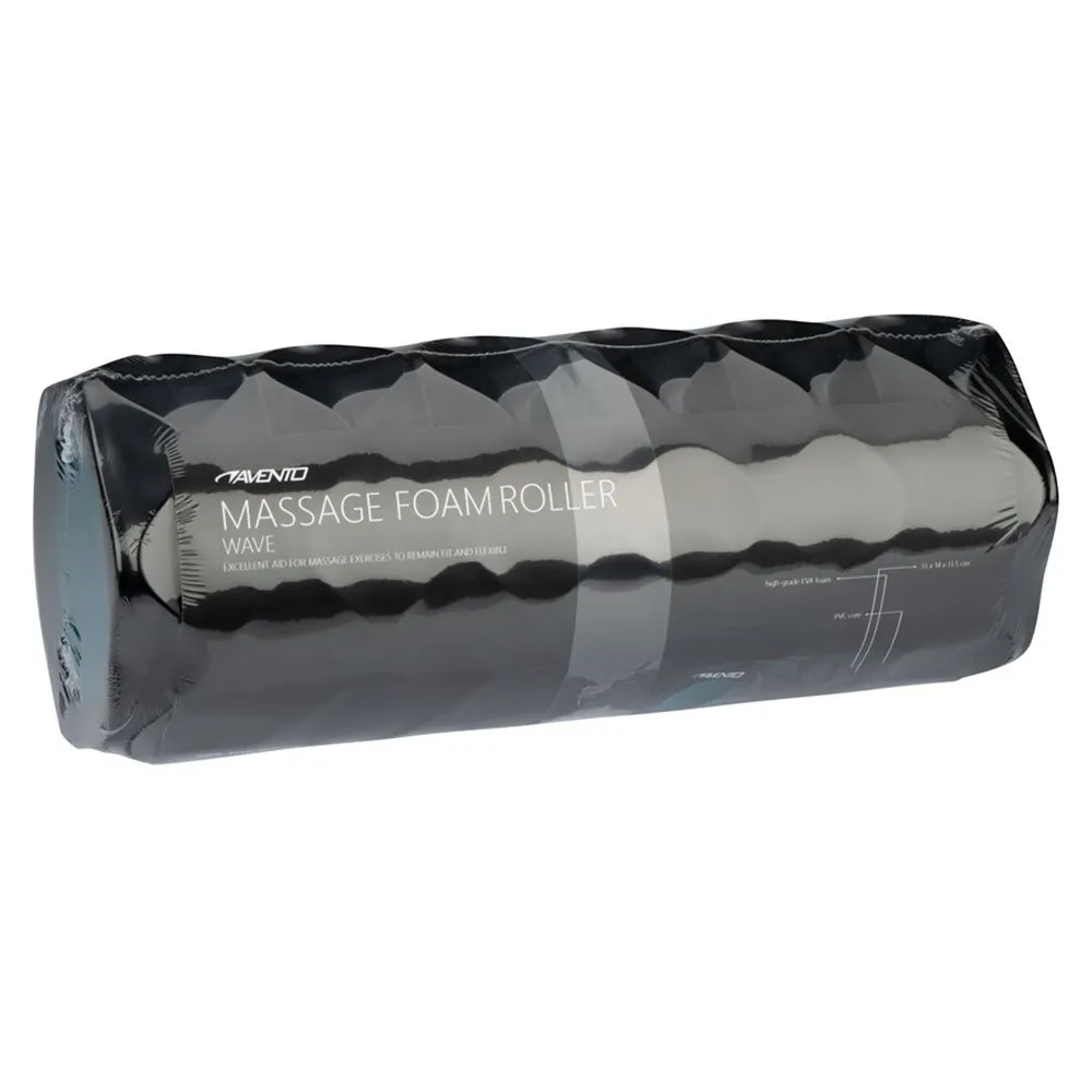 Avento Message Foam Wave Massage-roller, Black / blue, 33cm Avento Message Foam Wave Massage-roller, Black / blue, 33cm