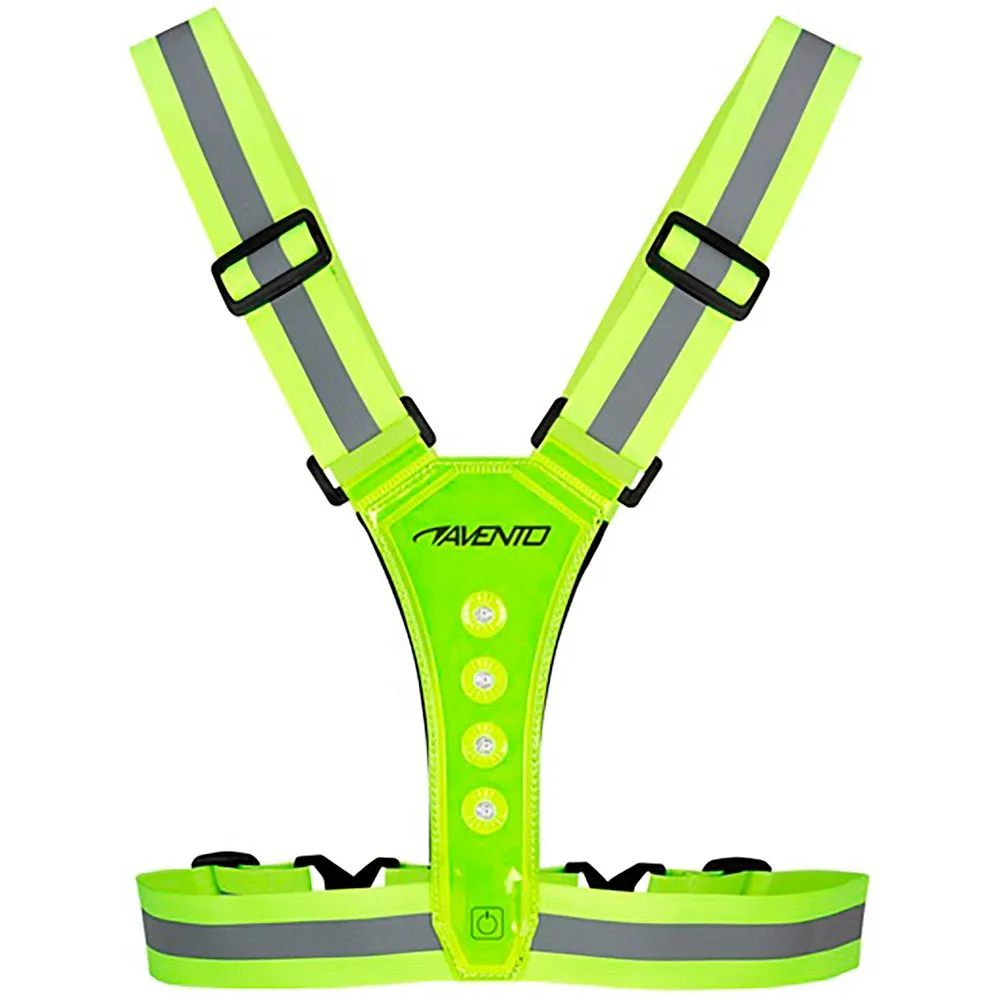 Avento Rechargeable Led Reflektierende Laufweste unisex, Fluorescent yellow, One Size Avento Rechargeable Led Reflektierende Laufweste unisex, Fluorescent yellow, One Size