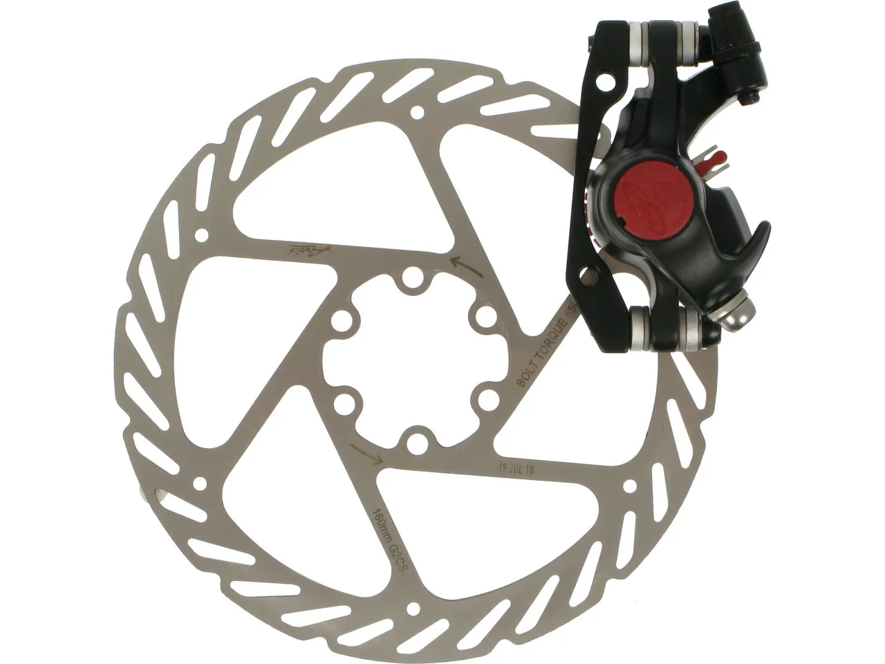 Avid BB5 MTB Scheibenbremse mit Bremsscheibe, Schwarz, VR/HR 160mm Scheibe