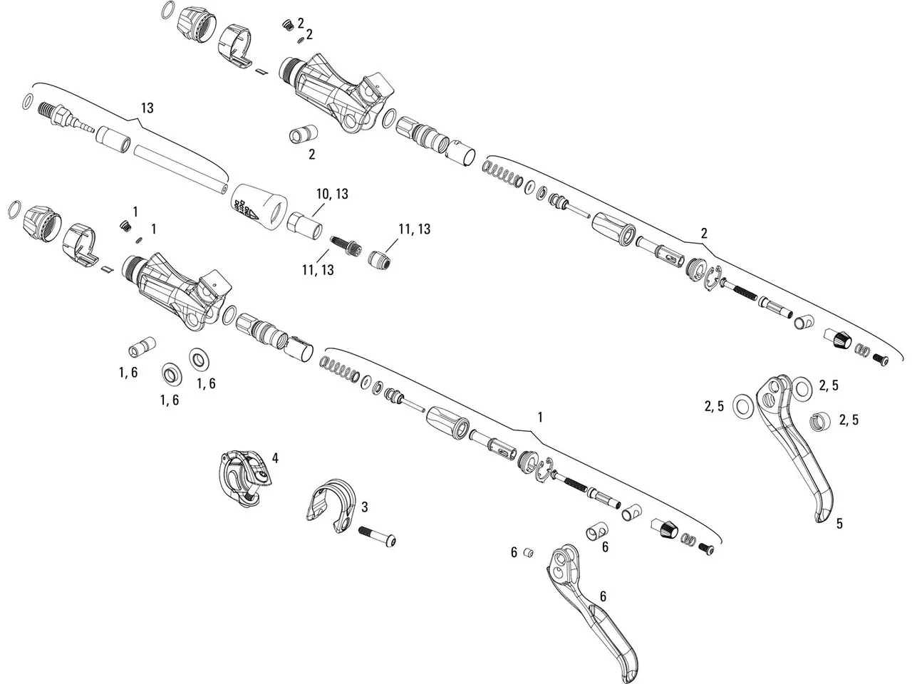 Avid Ersatzteile Elixir 9 Bremshebel, Schwarz/stahl 1 Avid Ersatzteile Elixir 9 Bremshebel, Schwarz/stahl 1
