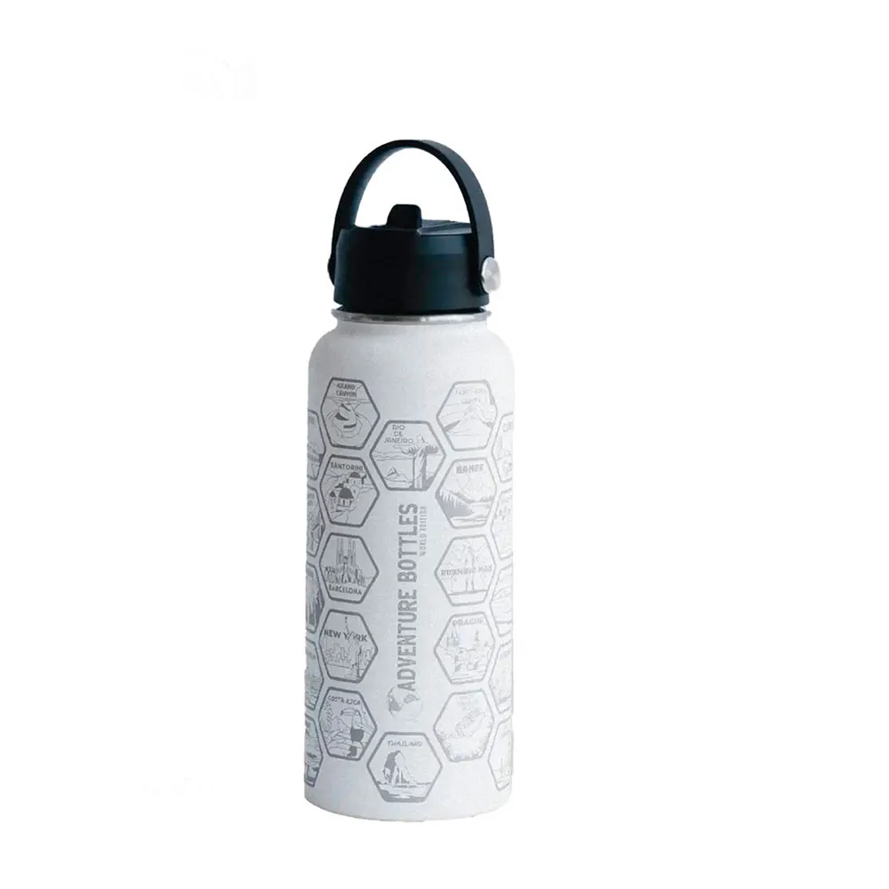 Awesome Maps Adventure World 1l Thermosflasche, White, One Size Awesome Maps Adventure World 1l Thermosflasche, White, One Size