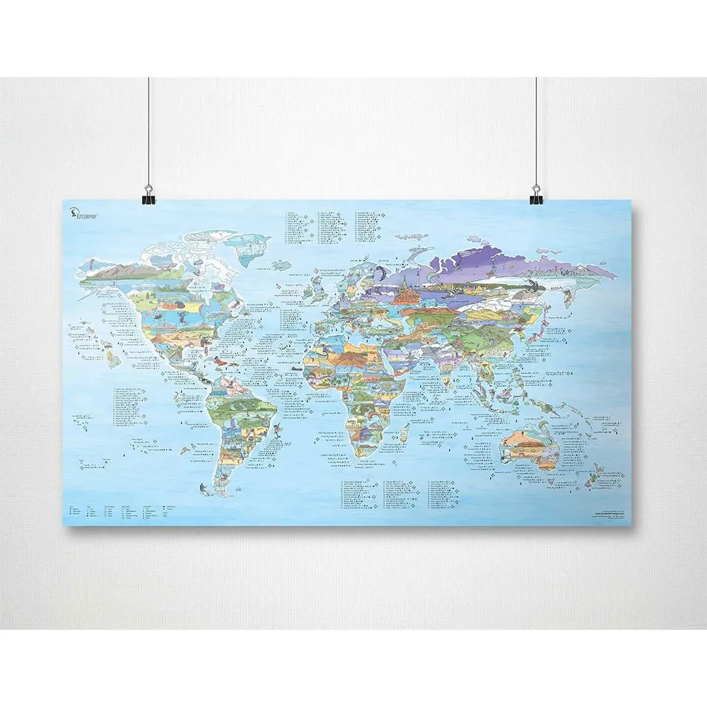 Awesome Maps Kitesurf Best Ing Spots In The World Karte, One size Awesome Maps Kitesurf Best Ing Spots In The World Karte, One size
