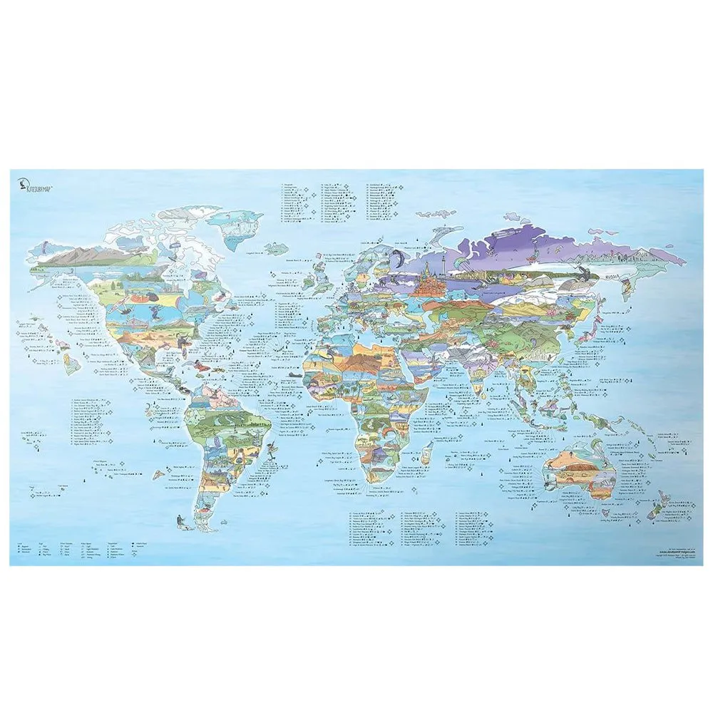 Awesome Maps Kitesurf Best Ing Spots In The World Karte, One size Awesome Maps Kitesurf Best Ing Spots In The World Karte, One size