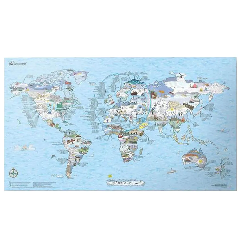 Awesome Maps Snow Trip Karte, Multicolour, One Size Awesome Maps Snow Trip Karte, Multicolour, One Size