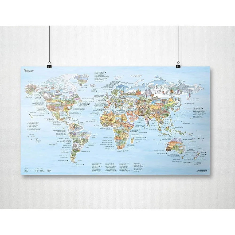 Awesome Maps Wanderkarte Die Besten Wanderwege Der Welt, One size Awesome Maps Wanderkarte Die Besten Wanderwege Der Welt, One size