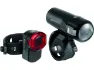 Axa Compactline 35 USB Frontlicht + Rear Rücklicht Set mit StVZO-Zulassung, Schwarz, 35 Lux