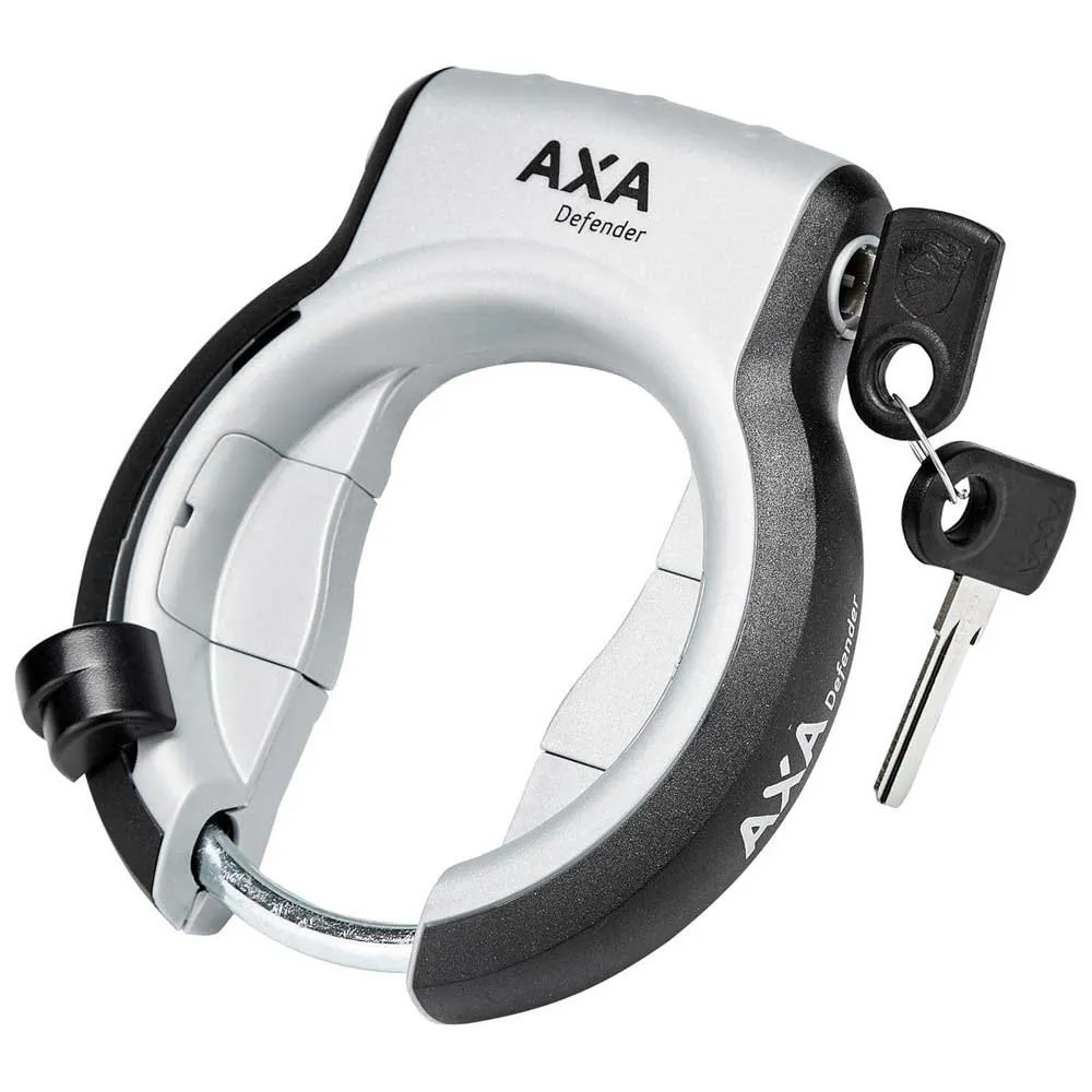 Axa Defender Retactable Fahrradschloss Für Den Rahmen, Silver / black, One Size Axa Defender Retactable Fahrradschloss Für Den Rahmen, Silver / black, One Size