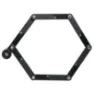 Axa Newton Faltschloss, Black, 90cm