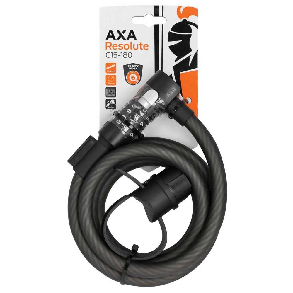 Axa Resolute C15 Kabelschloss, Black, 15 x 1800mm Axa Resolute C15 Kabelschloss, Black, 15 x 1800mm