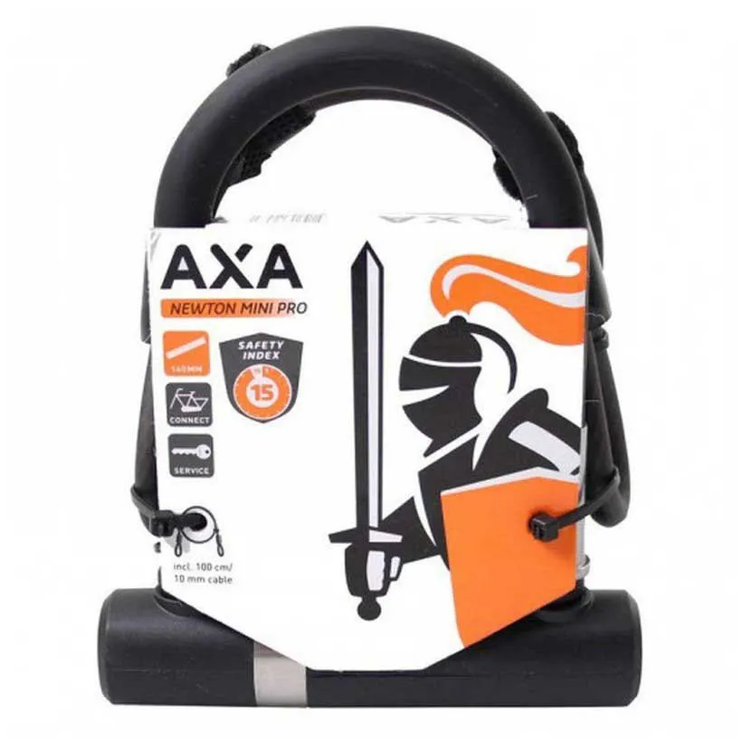 Axa U Newton Pro Mini 10 Mm Bügelschloss, Black, 100cm Axa U Newton Pro Mini 10 Mm Bügelschloss, Black, 100cm