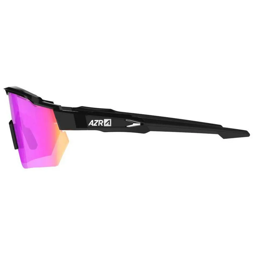 AZR Race Rx Sonnenbrille, Varnished black, Hydrophobic Pink/CAT3