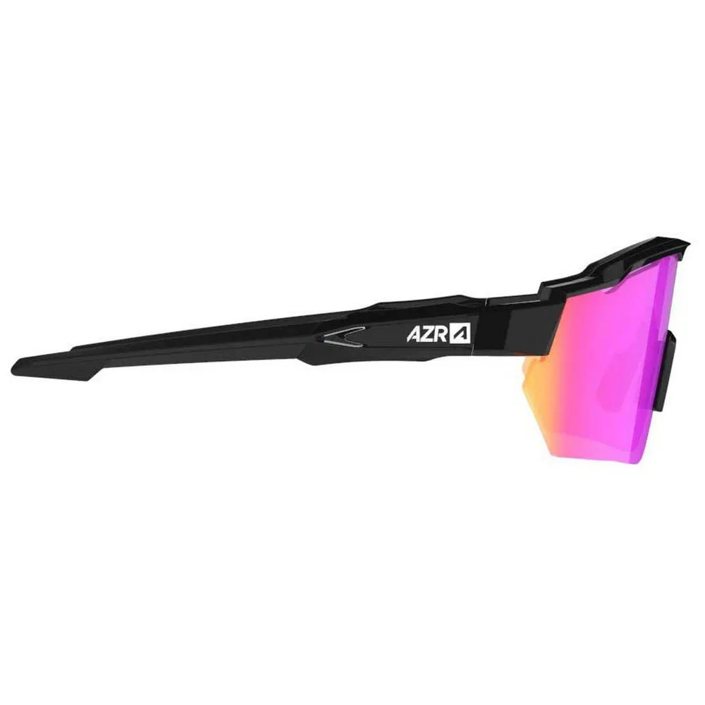 AZR Race Rx Sonnenbrille, Varnished black, Hydrophobic Pink/CAT3